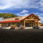 exterior shot of Elkhart Indian Motorcycle on sunny day