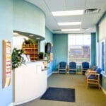 clean and well-lit Aspen Dental lobby