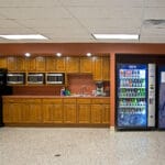 office kitchen with vending machines