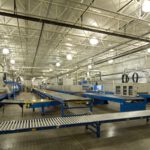 Interior shot of Kountry Wood conveyor belt in plant