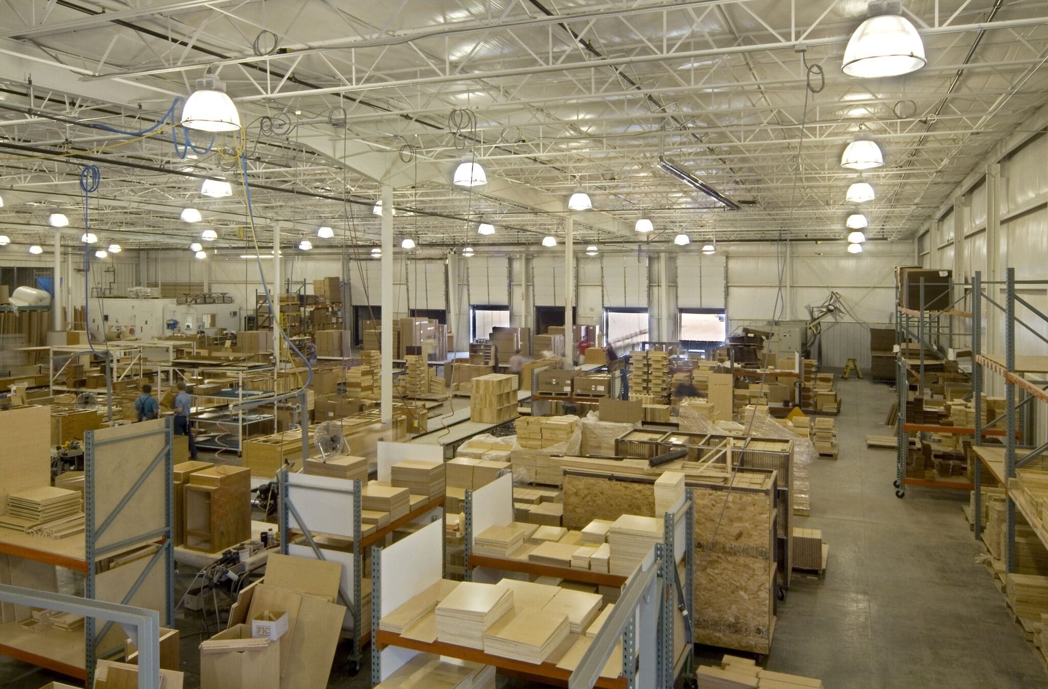 Interior shot of Kountry Wood products plant
