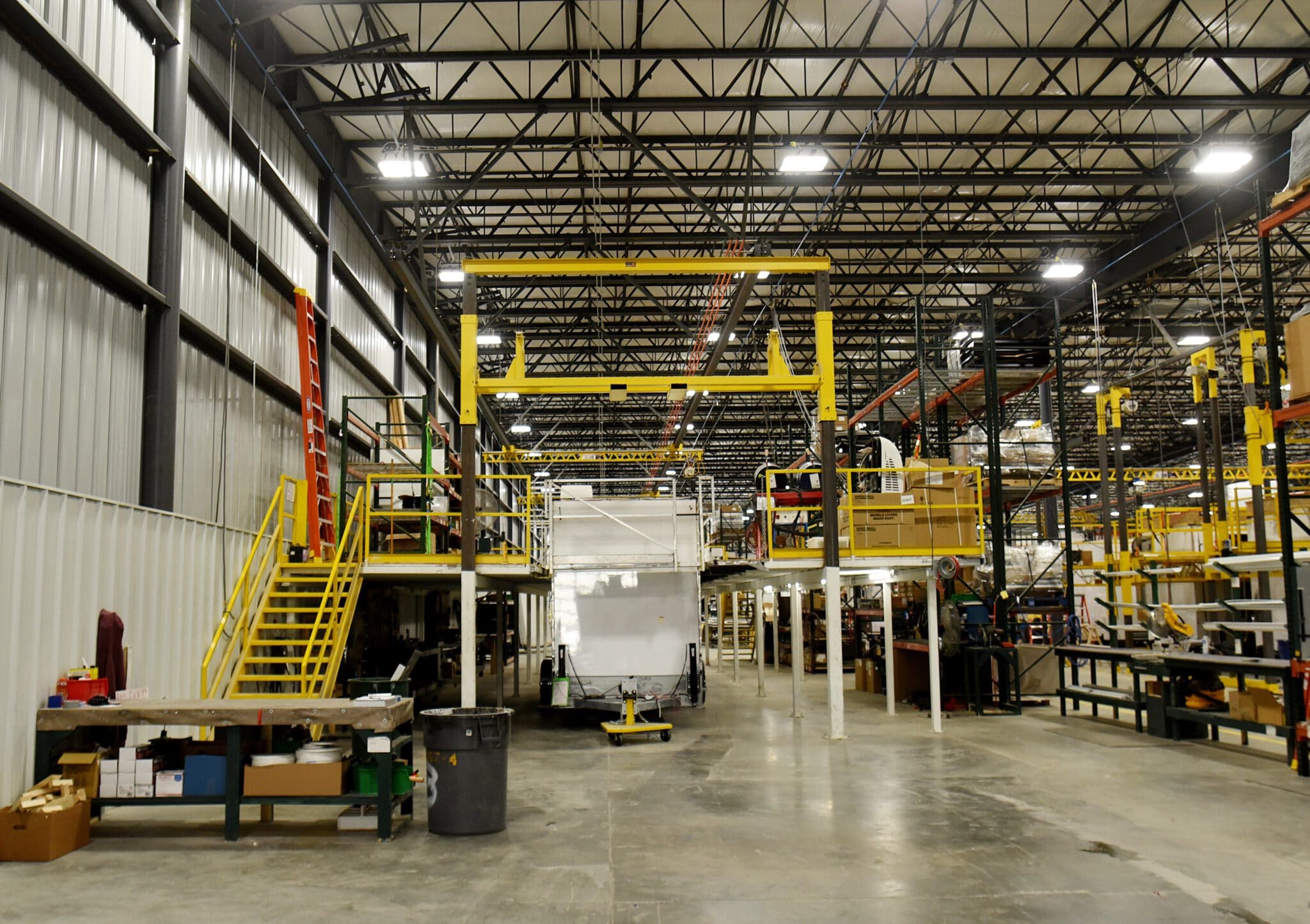 Interior shot of new Satellite Industries warehouse