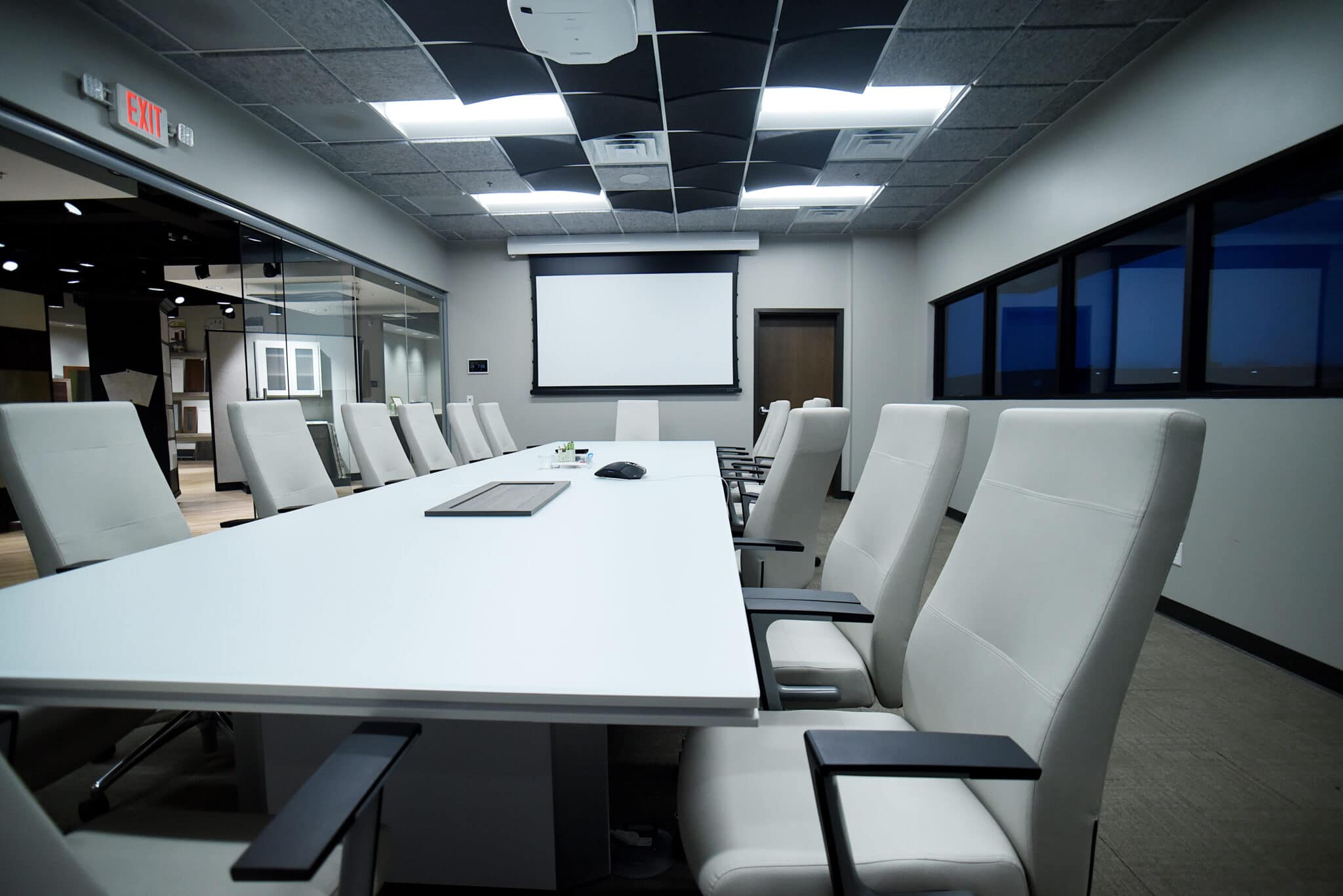 sleek and modern conference room for Genesis Products