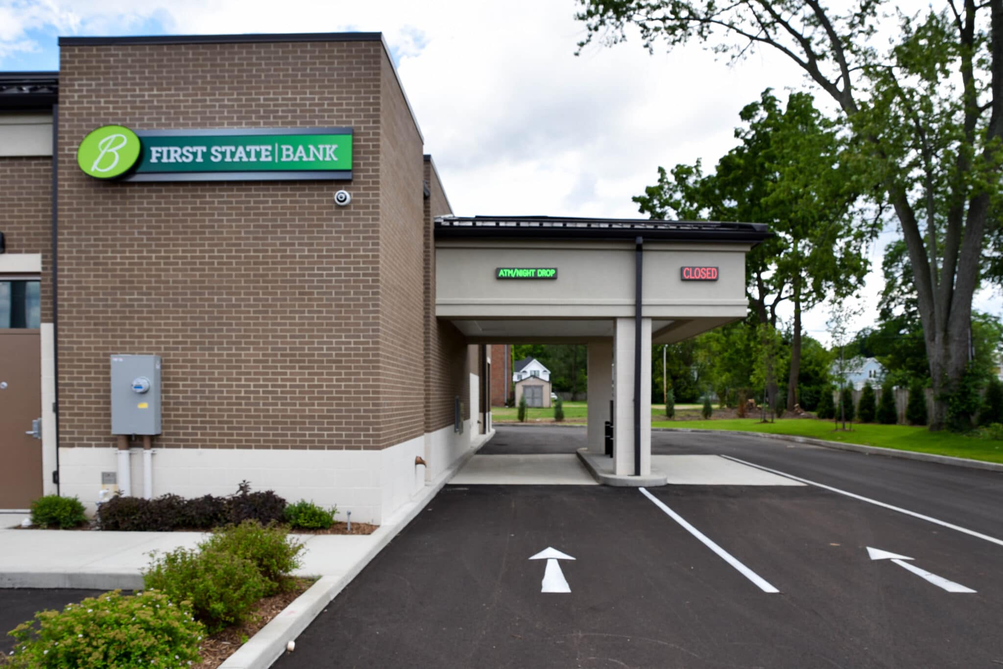 First State Bank drive through teller window