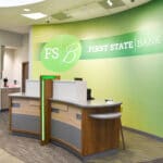 Front desk of First State Bank