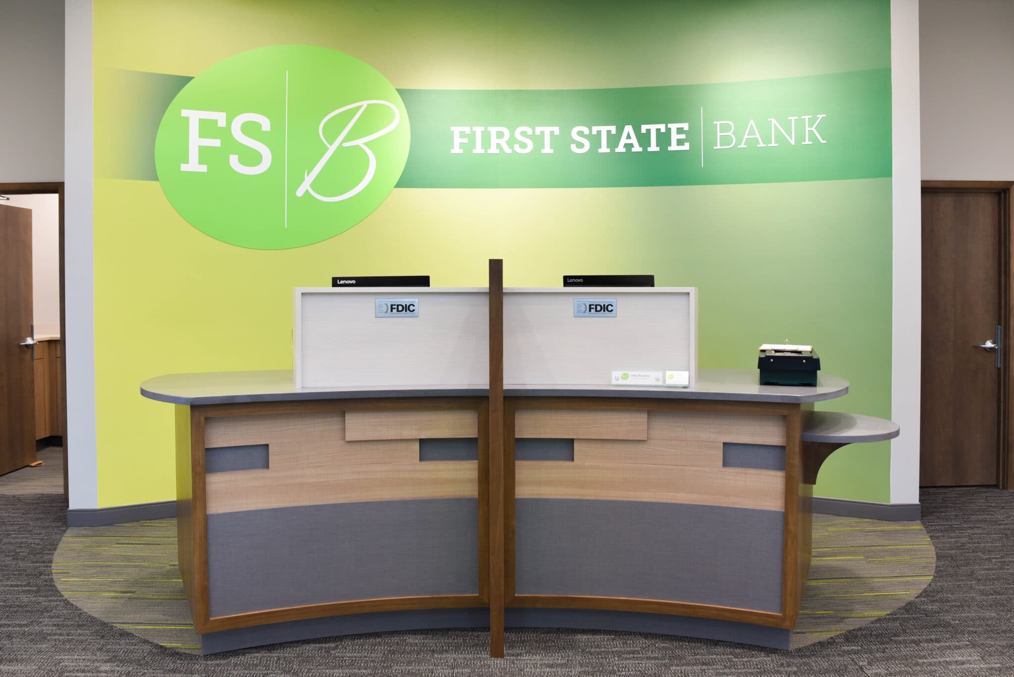 First State Bank front desk