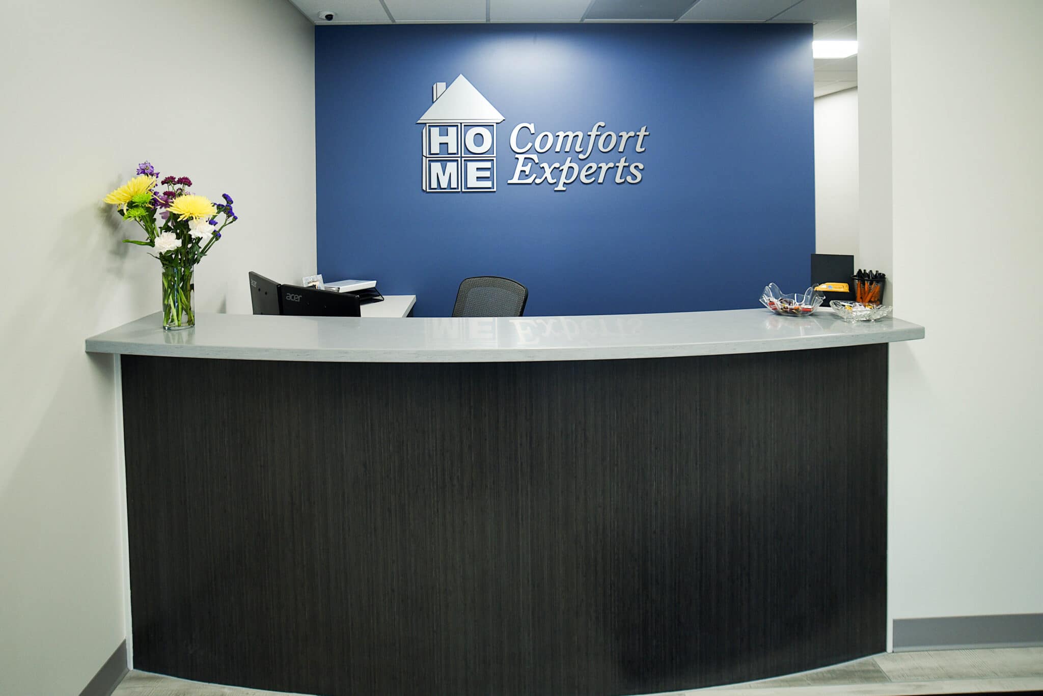 Home Comfort Experts remodeled front desk