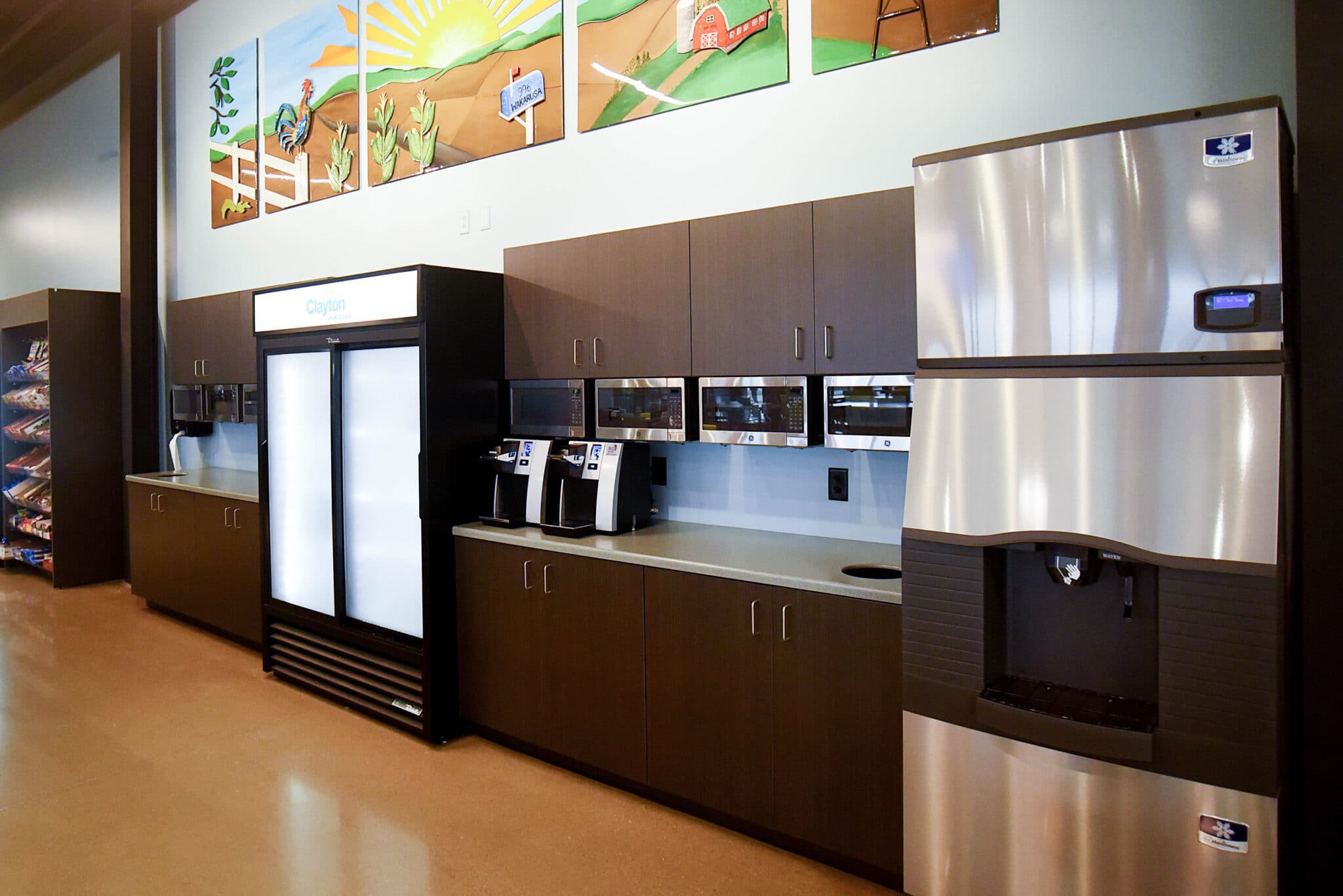 Clayton Homes break room kitchen