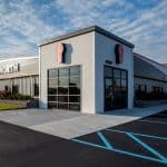 exterior shot of renovated Whiteford Kenworth facade in South Bend Indiana