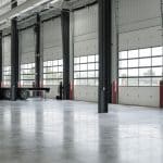 Row of service bay doors at Whiteford Kenworth Toledo metal building nuway construction design